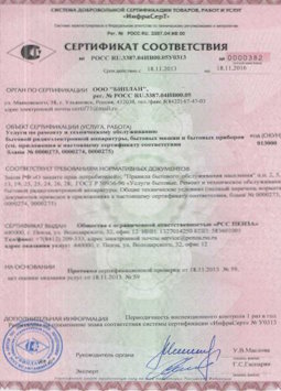 2015.06.25 Нефтекамск - Услуги по ремонту и техническому обслуживанию приборов радиоэл. аппаратуры